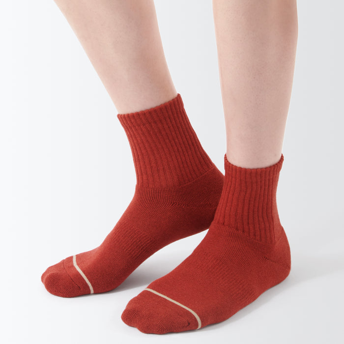 Muji Warm Pile Cotton Short Socken Damen Rot | IZ7R5L88U