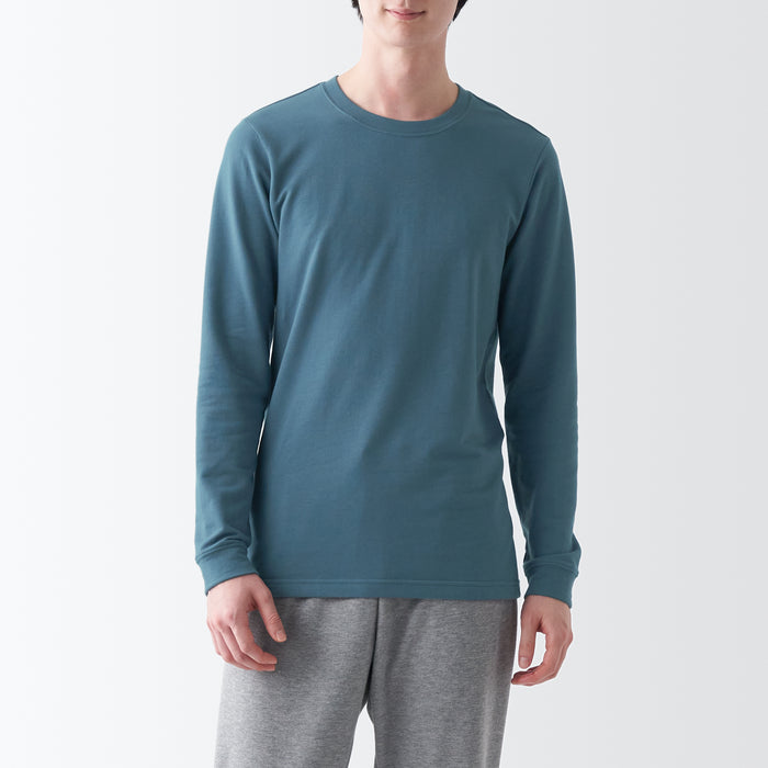 Muji Warm Thick Cotton Crew Neck Long Sleeve T-shirts Herren Weiß | TQ6Q0D25S