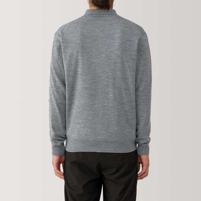 Muji Washable High-Gauge Polo Shirts Herren Grau | SV6Z5N26A