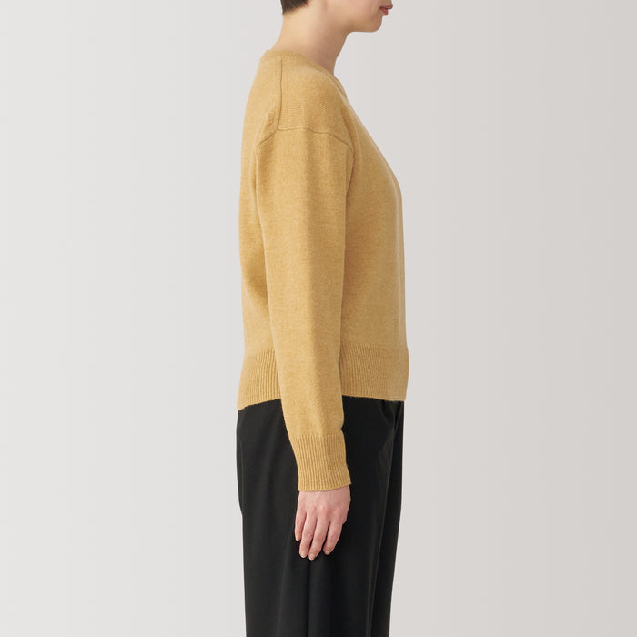 Muji Washable Mid-Gauge Crew Neck Pullover Damen Braun | AF0V2B02A