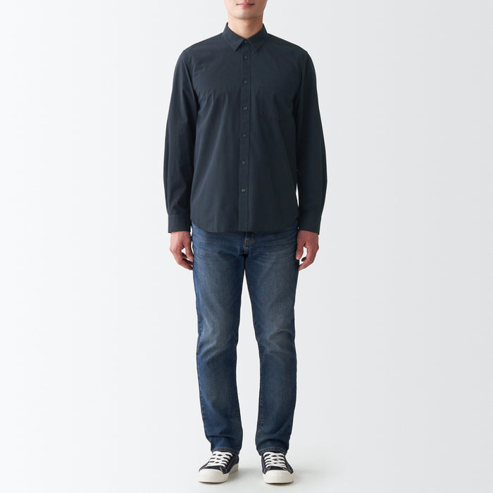 Muji Washed Broad Hemd Herren Navy | MO0J5U28Y