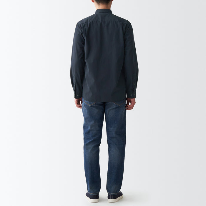 Muji Washed Broad Hemd Herren Navy | MO0J5U28Y