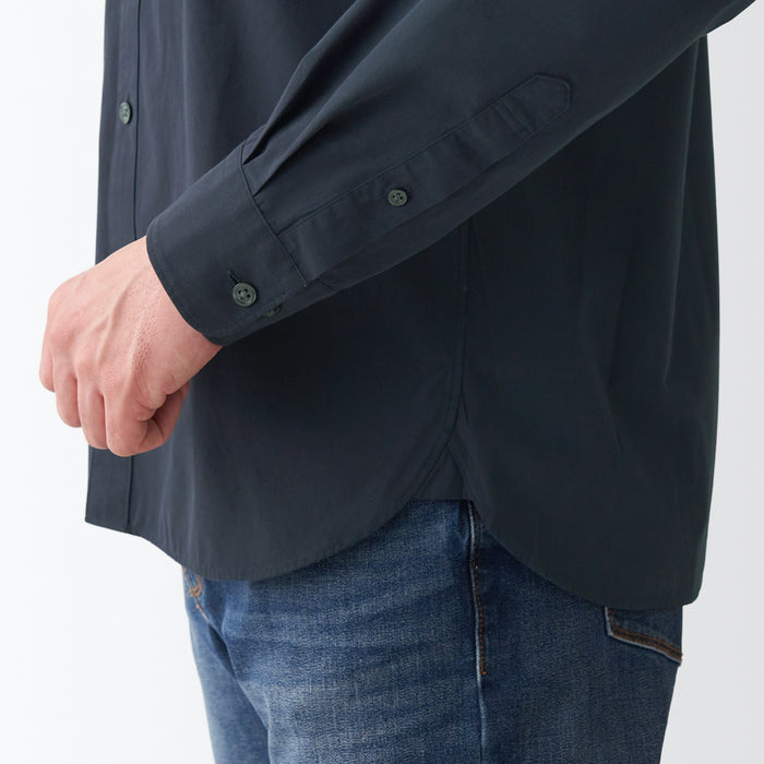 Muji Washed Broad Hemd Herren Navy | MO0J5U28Y