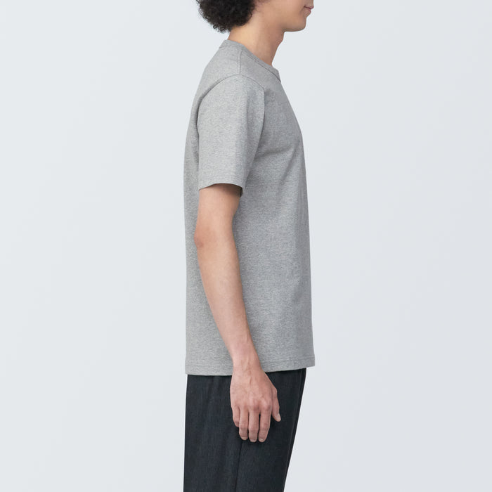 Muji Washed Heavy Weight Crew Neck Short Sleeve T-shirts Herren Grau | GH8C0M86A