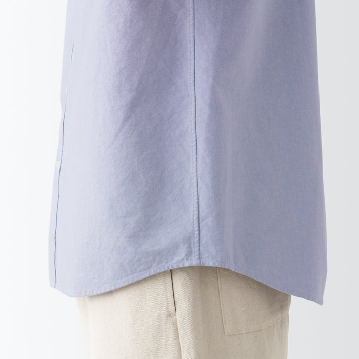 Muji Washed Oxford Button Down Short Sleeve Hemd Herren Lila | SU6O1M02O