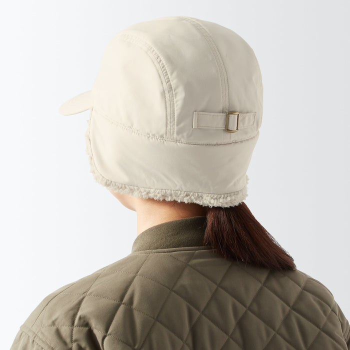 Muji Water Repellent Boa Fleece Kappen Damen Weiß | FL5D3P35R