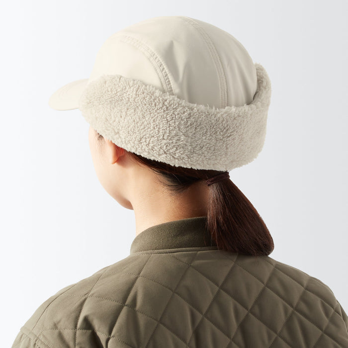 Muji Water Repellent Boa Fleece Kappen Damen Weiß | FL5D3P35R