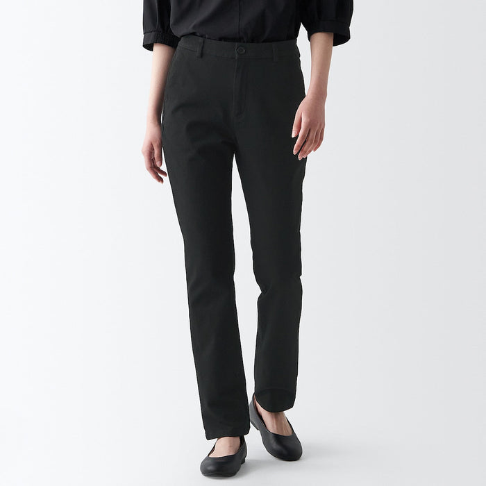 Muji Wo4-Way Stretch Chino Slim Tapered Hose Herren Schwarz | EM0C0K57P