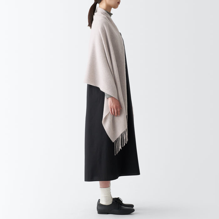 Muji Wool 2-way Large Schal Herren Weiß | OW9V0G24U