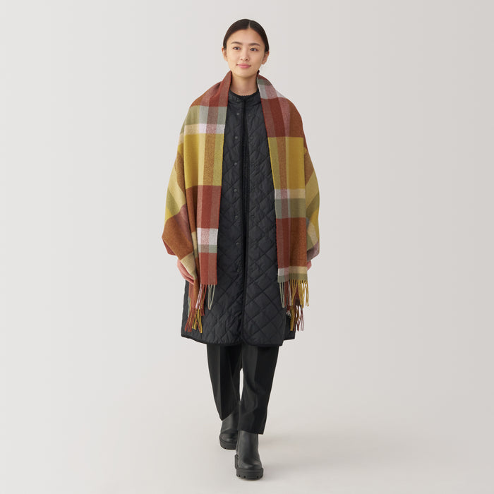 Muji Wool Blanket Patterned Schal Damen Braun | VN8N8T39S