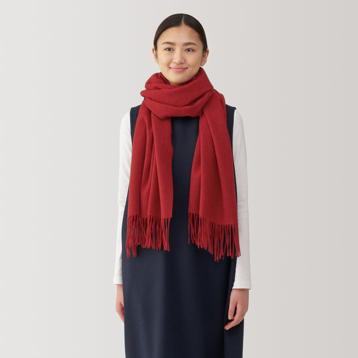 Muji Wool Blanket Schal Herren Rot | JD2H1J01K
