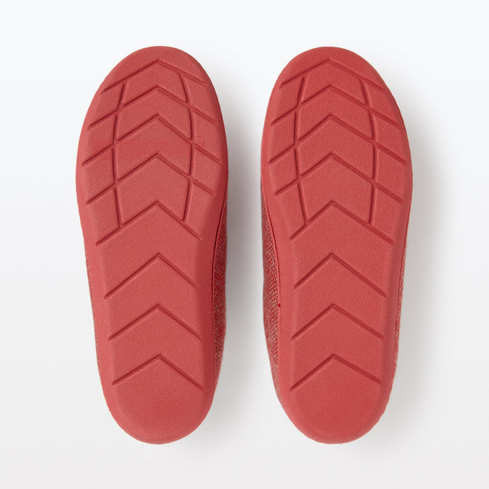 Muji Wool Blend Comfortable Hausschuhe Damen Rot | EE9O4M32N