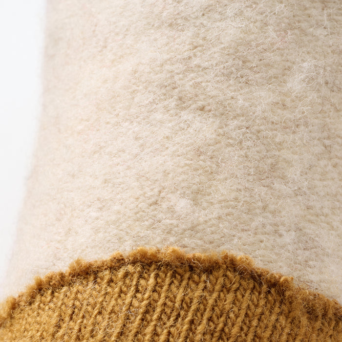 Muji Wool Blend Touchscreen Bicolor Handschuhe Damen Beige | KG6H5U21O