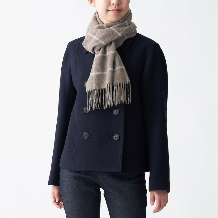Muji Wool Woven - Pattern 30x180cm Schal Damen Grau | RH0C3Z35Y
